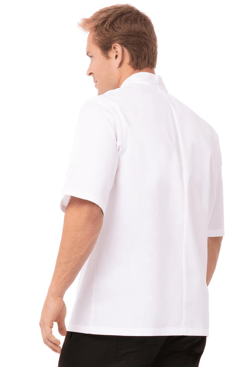 Chef Works Men's Tivoli Chef Coat, White, Medium - Image 2